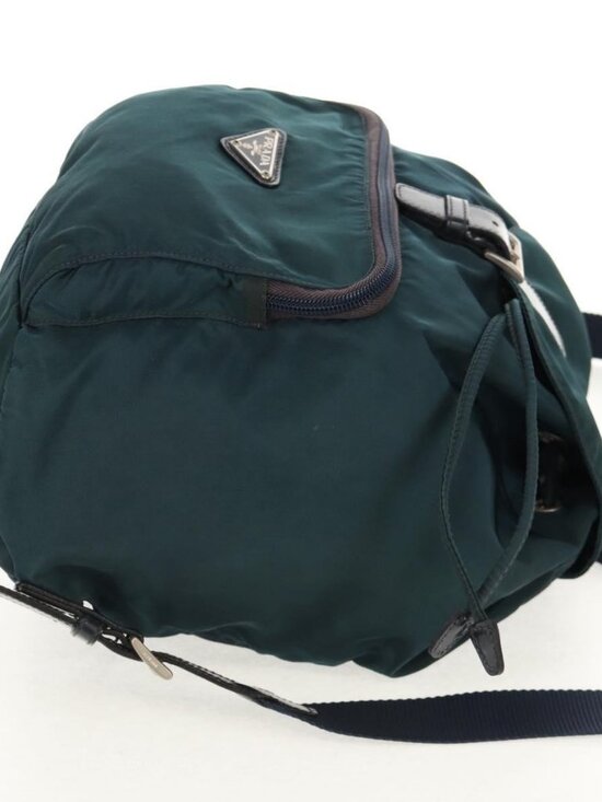 PRADA Backpack Nylon Blue Silver Auth 157773 main image 15
